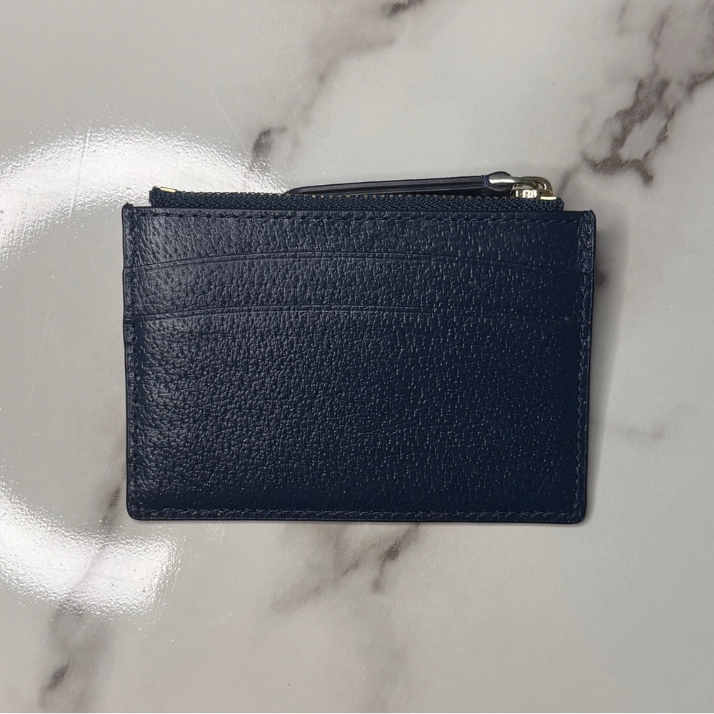 Kate Spade Navy Leather Card Holder - Picture 2 of 3